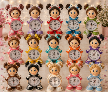 Muñecas de goma eva con reloj