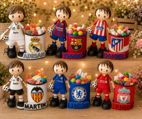 Portalápices personalizado de equipo de futbol